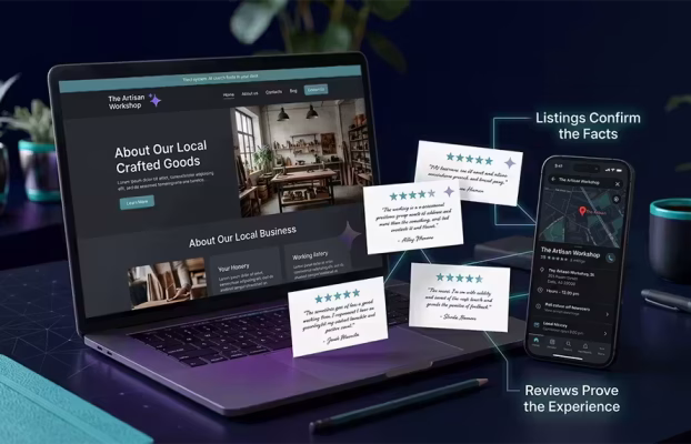 Website, Listings, and Reviews: The Trust System AI Search Looks For